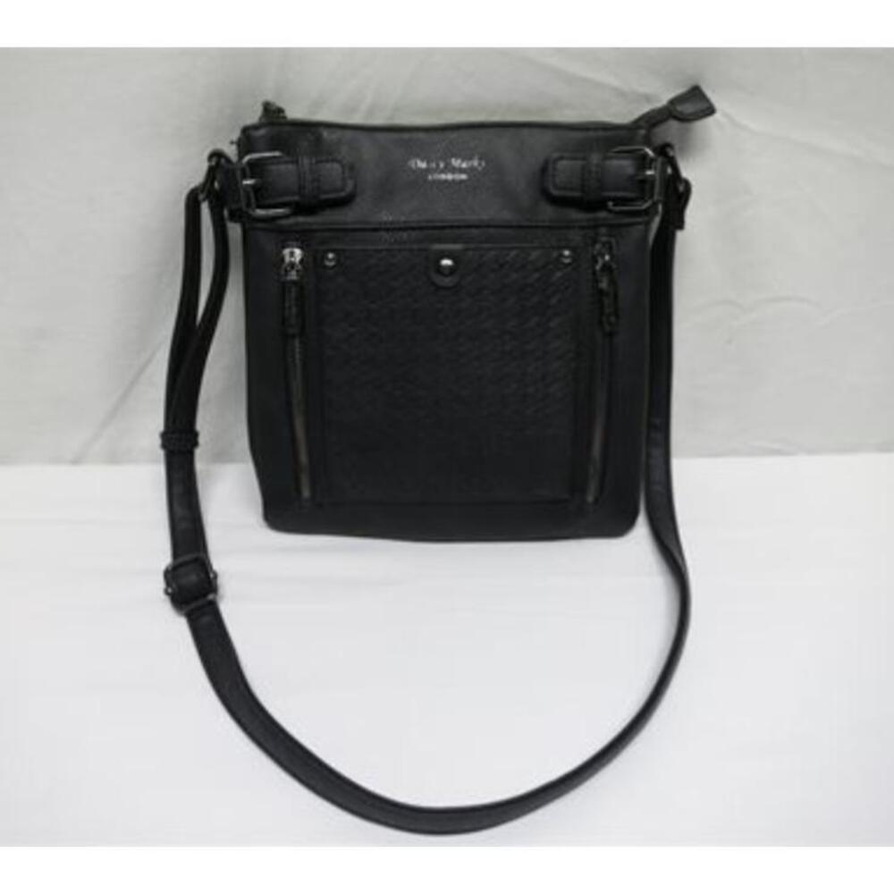 Darcy Marks London Vegan Black Leather Adjustable Strap Bag